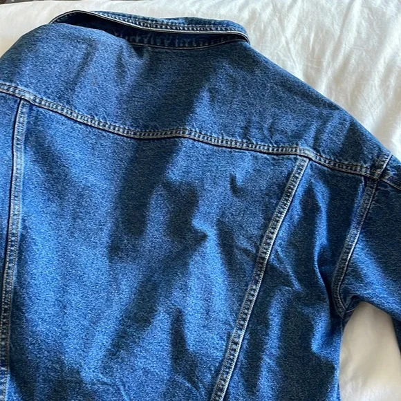 ANTHROPOLOGIE BY Pilcro and the Letterpress EX Boyfriend denim jean jacket med - Picture 4 of 4